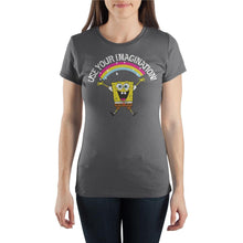 Load image into Gallery viewer, Spongebob Squarepants Rainbow TShirt Juniors Graphic Tee