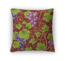 Load image into Gallery viewer, Throw Pillow, Seamless Grape Pattern