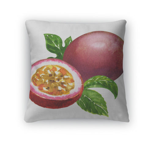 Throw Pillow, Passion Fruit Isolated