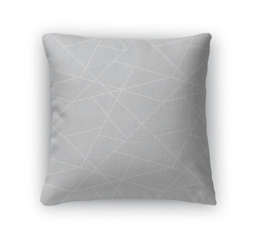 Throw Pillow, Geometric Simple Pattern Gray Abstract Backgro