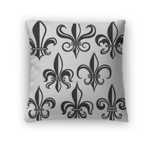 Load image into Gallery viewer, Throw Pillow, Fleur De Lys Shield Design
