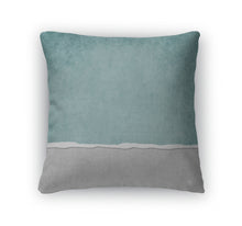 Load image into Gallery viewer, Throw Pillow, Square Light Teal Grunge Torn D