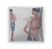 Load image into Gallery viewer, Throw Pillow, Retro Young Beautiful Girl Of 1920s Style