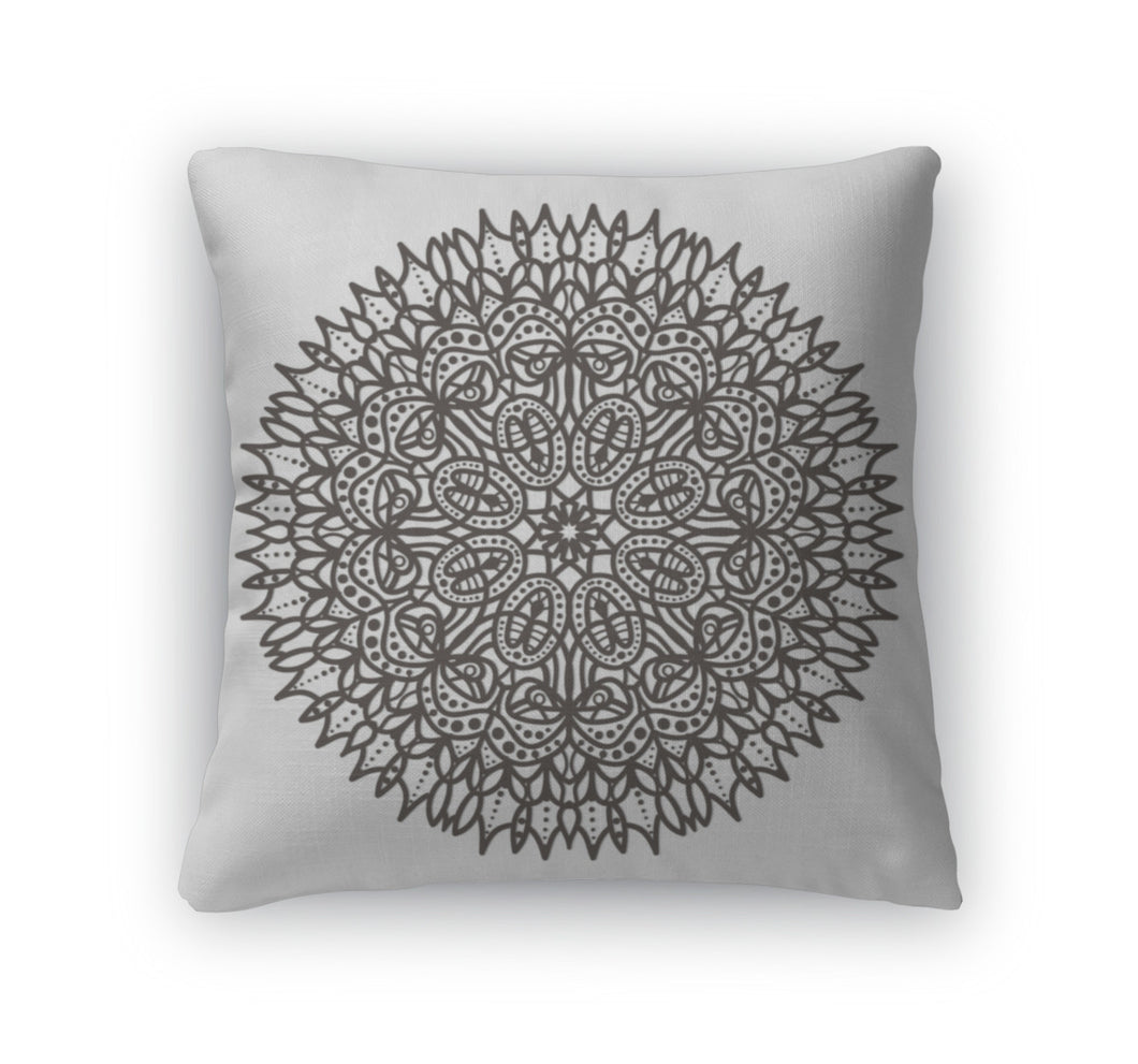 Throw Pillow, Circular Lace Pattern