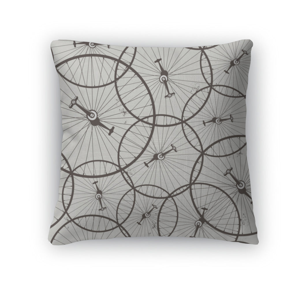 Throw Pillow, Bicycle Wheel