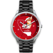 Load image into Gallery viewer, Abyssinian Cat California Christmas Special Wrist Watch