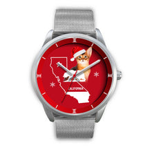 Load image into Gallery viewer, Abyssinian Cat California Christmas Special Wrist Watch