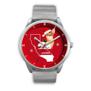 Abyssinian Cat California Christmas Special Wrist Watch