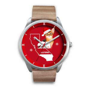 Abyssinian Cat California Christmas Special Wrist Watch
