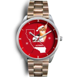 Abyssinian Cat California Christmas Special Wrist Watch