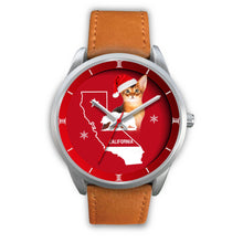 Load image into Gallery viewer, Abyssinian Cat California Christmas Special Wrist Watch