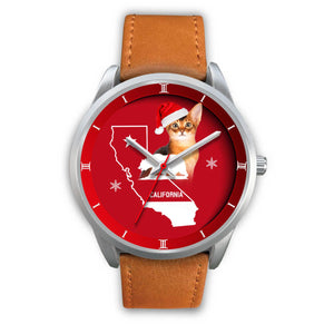 Abyssinian Cat California Christmas Special Wrist Watch
