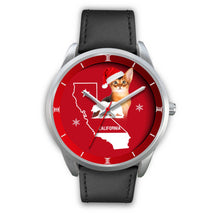 Load image into Gallery viewer, Abyssinian Cat California Christmas Special Wrist Watch
