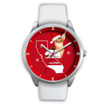 Load image into Gallery viewer, Abyssinian Cat California Christmas Special Wrist Watch
