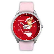 Load image into Gallery viewer, Abyssinian Cat California Christmas Special Wrist Watch