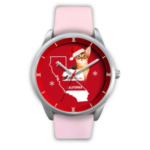 Abyssinian Cat California Christmas Special Wrist Watch