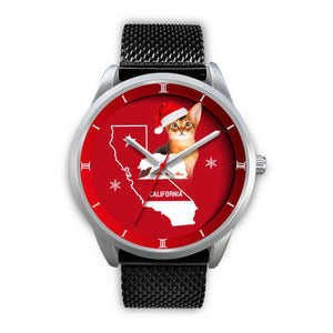 Abyssinian Cat California Christmas Special Wrist Watch