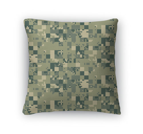 Throw Pillow, Digital Camouflage Pattern