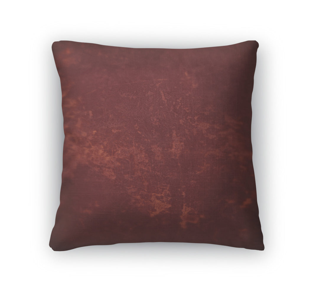 Throw Pillow, Dark Brown Leather