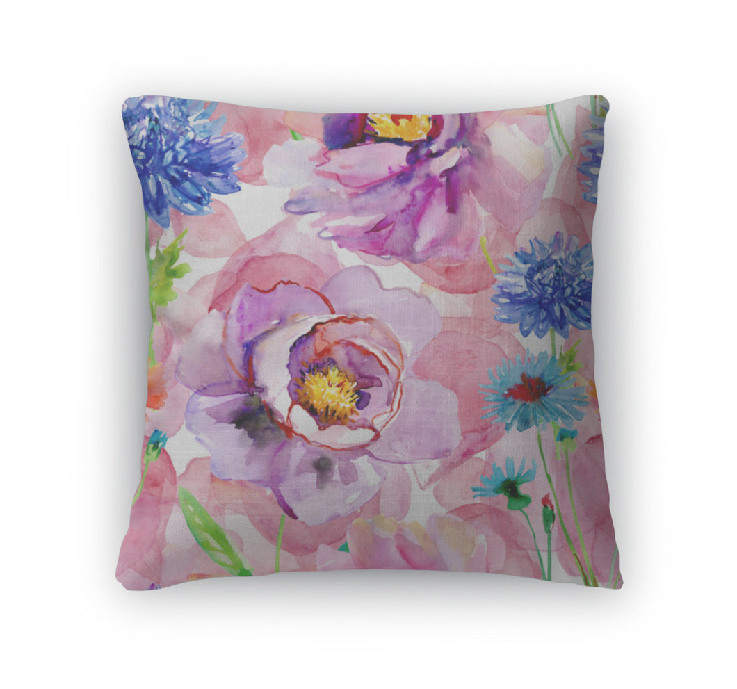 Throw Pillow, Floral With Flowers