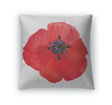 Load image into Gallery viewer, Throw Pillow, Watercolor Poppy