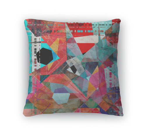 Throw Pillow, Old Abstract Watercolor