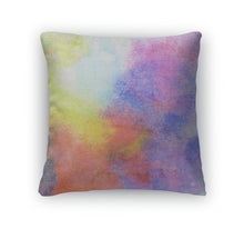 Load image into Gallery viewer, Throw Pillow, Light Colorful Watercolor Stains