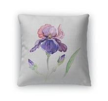 Load image into Gallery viewer, Throw Pillow, The Iris Flowers Watercolor Isolated