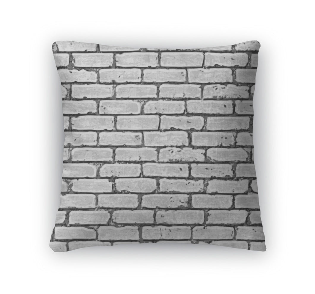 Throw Pillow, Brick Wall Pattern