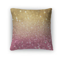 Load image into Gallery viewer, Throw Pillow, Golden And Pink Abstract Bokeh Lights Defocused
