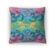 Load image into Gallery viewer, Throw Pillow, Ohm Om Aum Symbol And Lotus