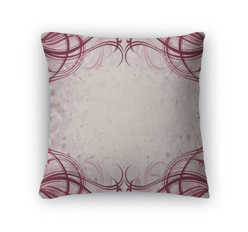 Throw Pillow, Abstract Floral Grunge Pattern