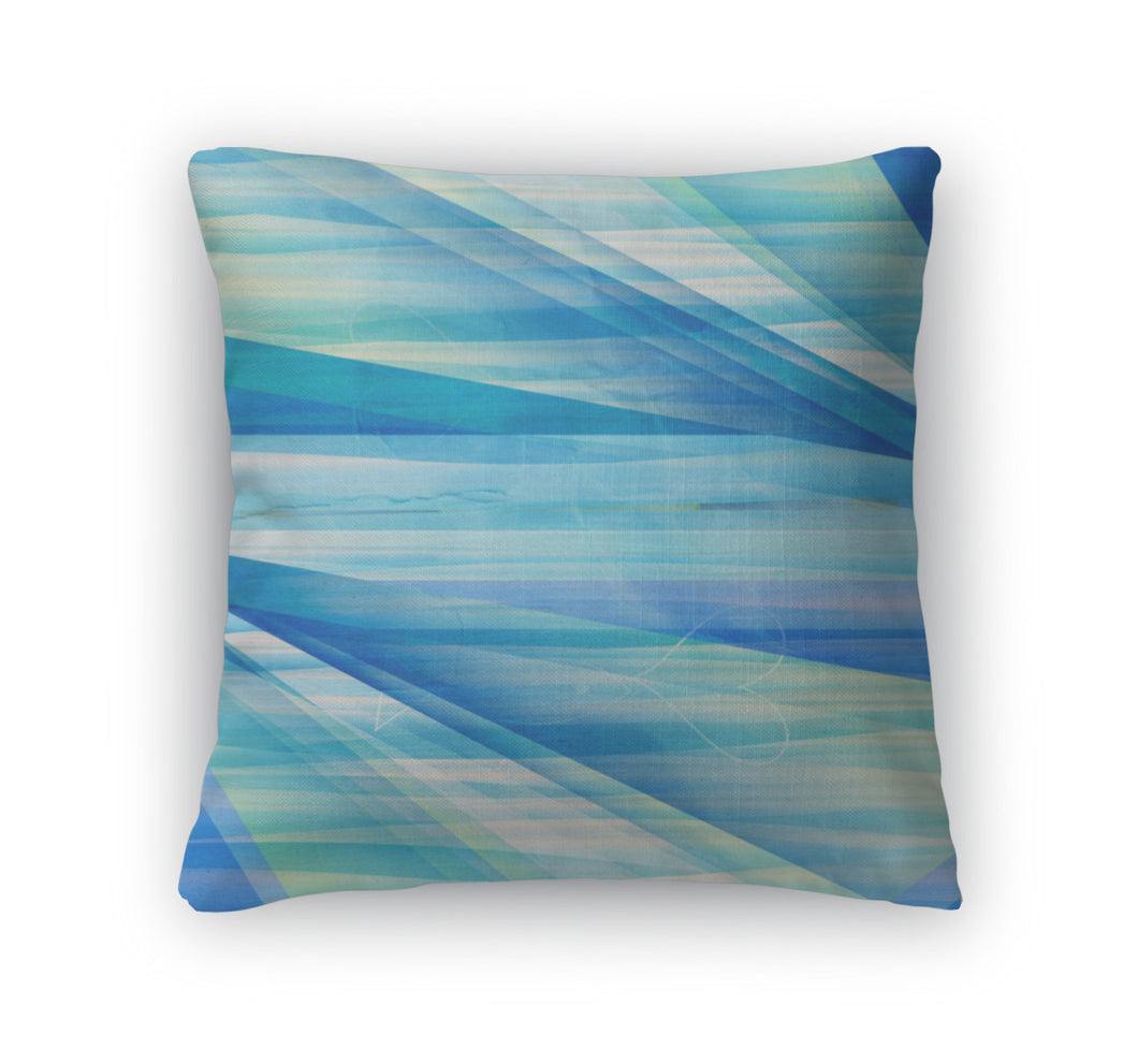 Throw Pillow, Abstract Blue Color Bright