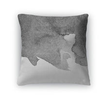 Load image into Gallery viewer, Throw Pillow, Black Watercolor Stain