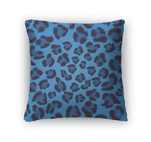 Load image into Gallery viewer, Throw Pillow, Blue Leopard Pattern