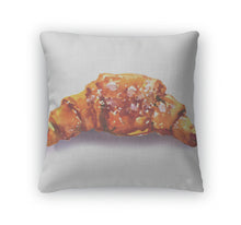 Load image into Gallery viewer, Throw Pillow, Fresh French Croissant On White