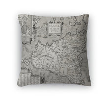 Load image into Gallery viewer, Throw Pillow, Sicily Old Map With Syracuse Detail