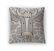 Load image into Gallery viewer, Throw Pillow, Cow Head