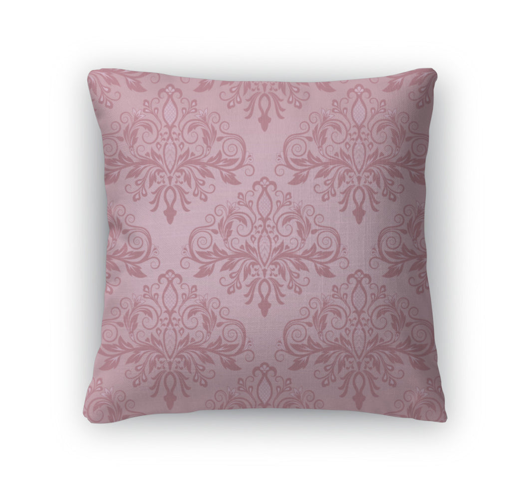 Throw Pillow, Damask Pattern