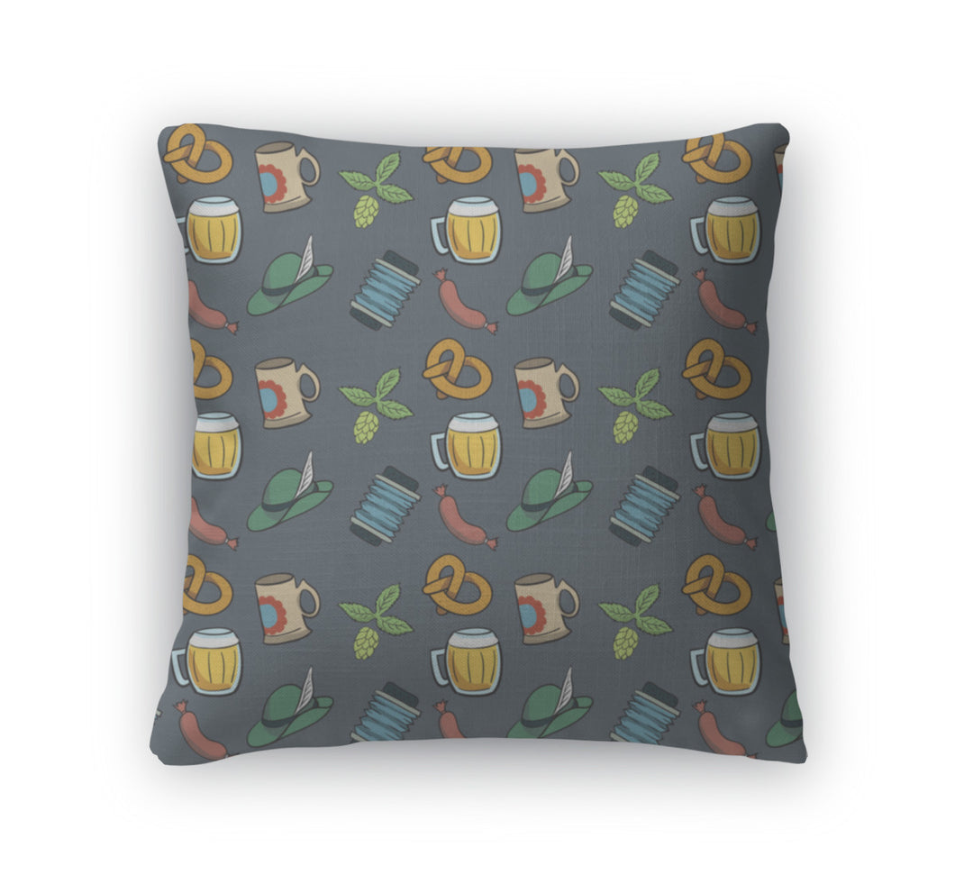 Throw Pillow, Colorful Octoberfest