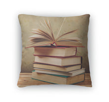 Load image into Gallery viewer, Throw Pillow, Vintage Old Books