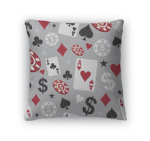 Load image into Gallery viewer, Throw Pillow, Poker Casino Pattern