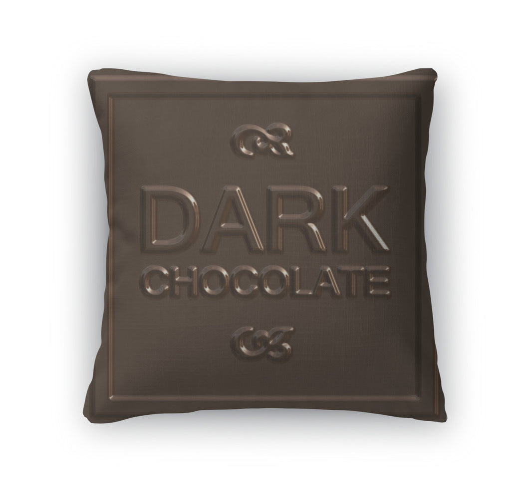 Throw Pillow, Dark Chocolate Square