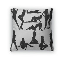Load image into Gallery viewer, Throw Pillow, Silhouette Women