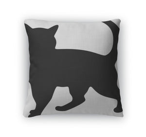 Throw Pillow, Cat Silhouette