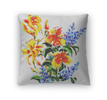 Load image into Gallery viewer, Throw Pillow, Beautiful Bouquet Of Bright Flowers Isolated