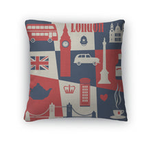 Load image into Gallery viewer, Throw Pillow, Pattern With London Symbols