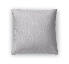 Load image into Gallery viewer, Throw Pillow, Lavender White Damask