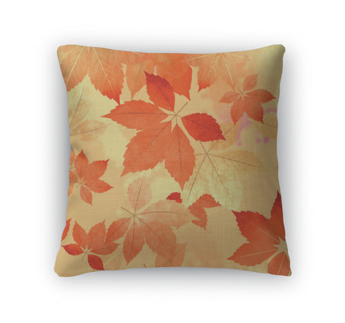 Throw Pillow, Autumn Leaf Fall Pattern