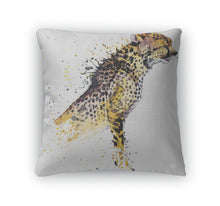 Load image into Gallery viewer, Throw Pillow, Cheetah Tshirt Graphics African Animals Cheetah Illustration With Splash